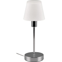 Trio Leuchten Tischleuchte Luis II 595700106, Metall Chrom, weiß
