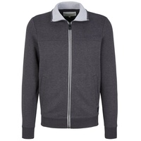 Tom Tailor Herren Sweatjacke mit Ziernaht, grau, Uni, Gr.