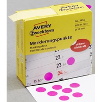 Avery Zweckform Klebepunkte 3850 magenta Ø 10,0 mm, 800