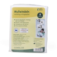 Grünspecht Mullwindeln 80x80 cm, weiß