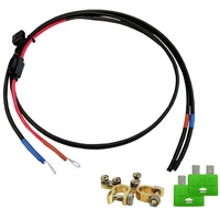 Offgridtec Batteriekabel mit Flachsicherungshalter, 30 A Sicherung und Batteriepolklemmen,