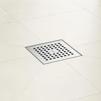 Hansgrohe RainDrain Point Komplettset Punktablauf 100x100mm, Set, Edelstahl gebürstet