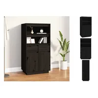 VidaXL Highboard Schwarz 60x40x116,5 cm Massivholz Kiefer