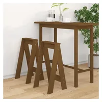 VidaXL Hocker 2 Stk. Honigbraun 40x40x75 cm Massivholz Kiefer