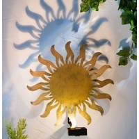 Spetebo Solar Wandleuchte Sonne im antik bronze Look -