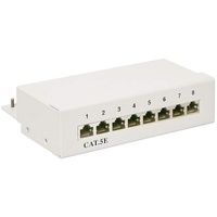 Goobay CAT 5e Mini/Desktop Patch Panel, 8 Port, 1