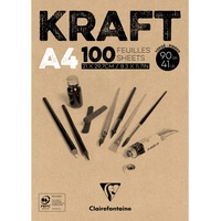 Clairefontaine 96545C Kraftpapier Block (geleimt, ideal für Trockentechniken, 100
