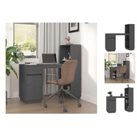 VidaXL Schreibtisch Grau 110x53x117 cm Massivholz Kiefer