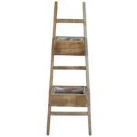 Dekoleidenschaft Pflanzleiter Rustikal aus recyceltem Holz, 110 cm hoch,