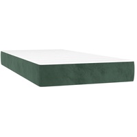 VidaXL Taschenfederkernmatratze Dunkelgrün 100x200x20 cm Samt