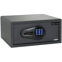 HJH Office Mid.you Tresor Schwarz Metall, 42x20x37 cm, Ordnen