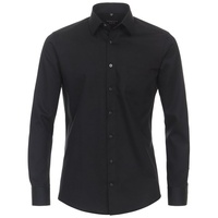 Redmond Businesshemd uni Body Cut schwarz 3XL