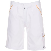 Planam Highline Shorts, Reinweiß/Reinweiß/Gelb, Größe L