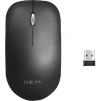 Logilink Lightweighted Wireless Travel Mouse schwarz, USB (ID0210)