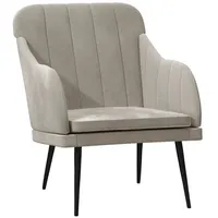 VidaXL Sessel Hellgrau 63x76x80 cm Samt