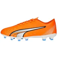 Puma Ultra Play FG/AG Herren Ultra Orange-Puma White-Blue Glimmer