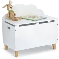 Zeller Present Spielzeugaufbewahrung, Kinder-Truhe Wolke mit Deckel MDF/Kiefer 60