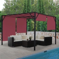 Mendler Pergola Baia, Garten Pavillon Terrassenüberdachung, stabiles 6cm-Stahl-Gestell +