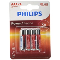 Philips Power LR03 Micro (AAA)-Batterie Alkali-Mangan 1.5 V 4