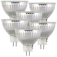 Luminea 6er-Set LED-Glas-Spot, GU5.3, 6W (ersetzt 40W), 500lm, 3000K,