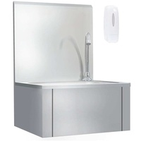 VidaXL Handwaschbecken mit Wasserhahn und Seifenspender Edelstahl