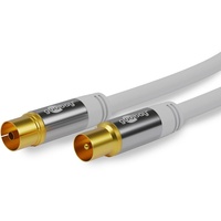 Goobay 70313 TV-Antennenkabel, Koax-Buchse auf Koax-Stecker, 4-fach geschirmt, 135