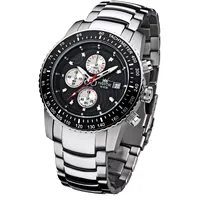 Firefox - CHRONOGRAPH STAHL - schwarz silber / 45