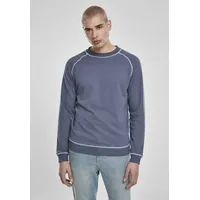 URBAN CLASSICS Contrast Stitching Crew Sweatshirt Blue Oil S