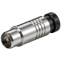 Goobay Koax-Kompressionsstecker - Kompressions-Adapter aus Metall