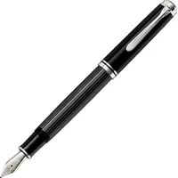 Pelikan Souverän M805 Stresemann Kolbenfüller schwarz/anthrazit/silber M (mittel), 1