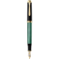 Pelikan M400 Kolbenfüller schwarz/grün/gold B (breit),