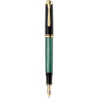 Pelikan Souverän M400 Kolbenfüller schwarz/grün/gold B (breit)