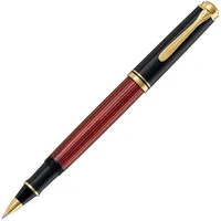 Pelikan Souverän 600, Schwarz-Rot, Feder F (fein), hochwertiger Kolbenfüller