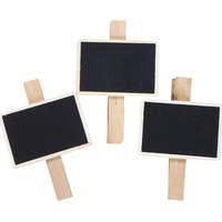 Siena Garden Holz-Pflanzschilder, Schwarz/Natur, 11 x 7 x 6