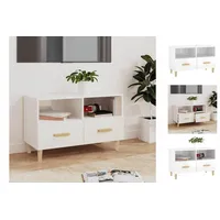VidaXL TV-Schrank Hochglanz-Weiß 80x36x50 cm Holzwerkstoff