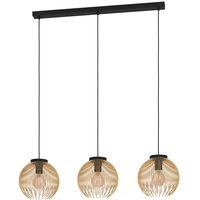 EGLO 3er Pendelleuchte Venezuela schwarz-gold 93,5 x 23,5 cm