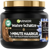 Garnier Wahre Schätze Ausgleichende Charcoal Haarmaske, Haarkur für Schnell