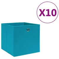 VidaXL Aufbewahrungsboxen 10 Stk. Vliesstoff 28x28x28 cm Babyblau