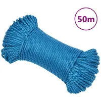 VidaXL Arbeitsseil Blau 8 mm 50 m Polypropylen