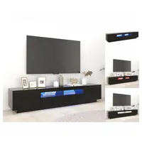 VidaXL TV-Schrank mit LED-Leuchten Schwarz 200x35x40 cm