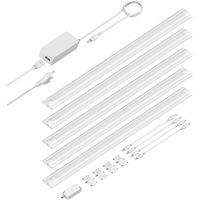 Ledscom.de LED Unterbau-Leuchte SIRIS weiß matt mit Touch-Dimmer, flach,