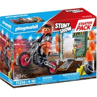 Playmobil Stuntshow Starter Pack Stuntshow Motorrad mit Feuerwand 71256