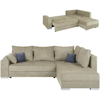Roller Ecksofa - beige - mit Liegefunktion