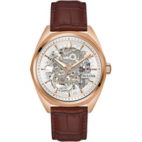 BULOVA Mechanische Uhr »97A175«, Armbanduhr, Herrenuhr, Automatik, braun