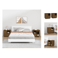 VidaXL Nachttische 2 Stk. Honigbraun 50x34x50 cm Massivholz Kiefer