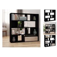 VidaXL Bücherregal/Raumteiler Schwarz 105x24x102 cm