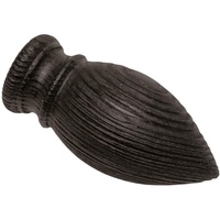 GARDINIA Patrone 2 x Endstück, Holz, kolonial-gebürstet, für Ø