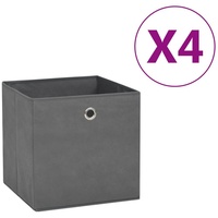 VidaXL Aufbewahrungsboxen 4 Stk. Vliesstoff 28x28x28 cm Grau