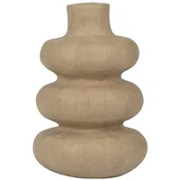 Décopatch kurvige Vase Pappmaché 22cm Kartonbraun