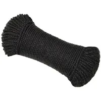 VidaXL Arbeitsseil Schwarz 6 mm 50 m Polypropylen